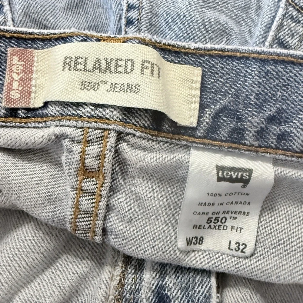 Vintage Mens Levis 550 Jeans 100% Cotton 38x32 Fits 36x29 Faded Trashed **